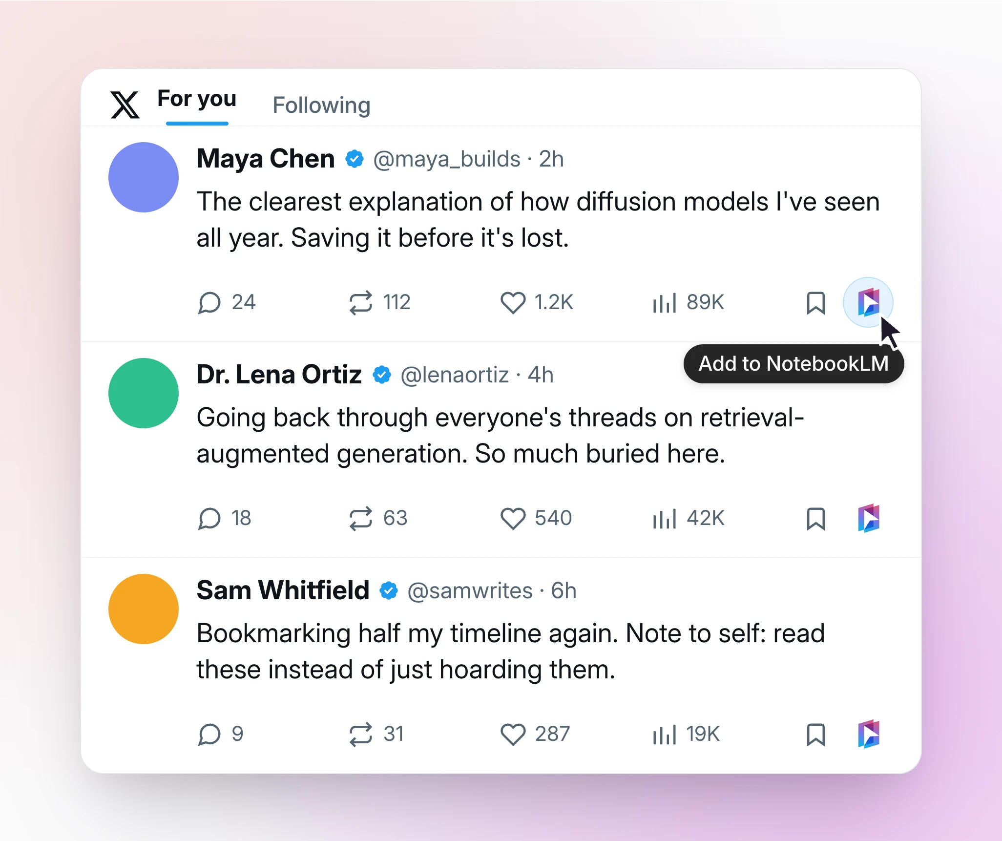 X (formerly Twitter) to NotebookLM